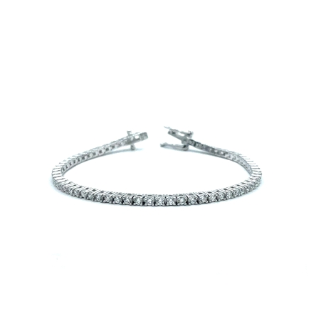 PULSERAS PLATA RIVIER 4 GARRAS 2 MM 21CM                                                            