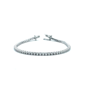 PULSERAS PLATA RIVIER 4 GARRAS 2 MM 18CM                                                            