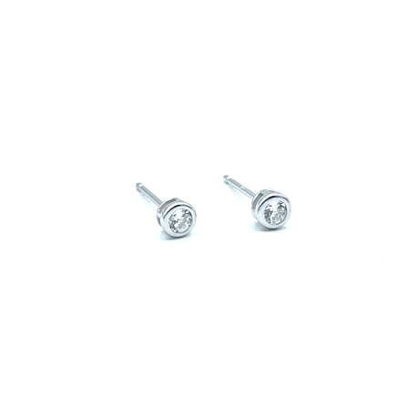 PENDIENTE PLATA CHATON 3MM
