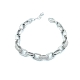 PULSERAS PLATA CIRCONITAS ESLABON