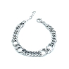 PULSERAS PLATA LISA ESLABON