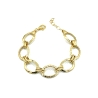 PULSERAS PLATA LISA BAÑO ORO