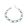 PULSERAS PLATA LISA ESLABON