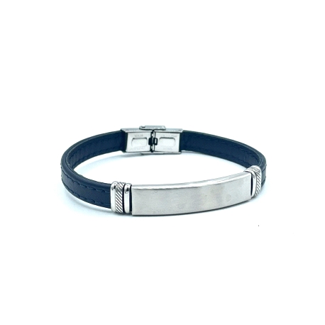 PULSERAS ACERO PLACA PIEL                                                                           