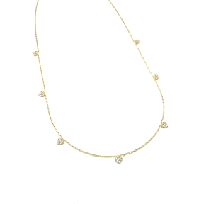 GARGANTILLA PLATA CIRCONITAS BAÑO ORO                                                               