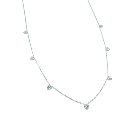 GARGANTILLA PLATA CIRCONITAS COLGANTES                                                              