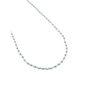 GARGANTILLA PLATA CUBOS 60 CM                                                                       