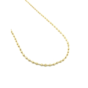 GARGANTILLA PLATA CUBOS 50 CM BAÑO ORO                                                              