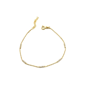 PULSERAS PLATA CIRCONITAS BAÑO ORO                                                                  