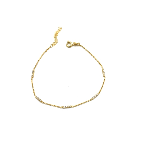 PULSERAS PLATA CIRCONITAS BAÑO ORO                                                                  