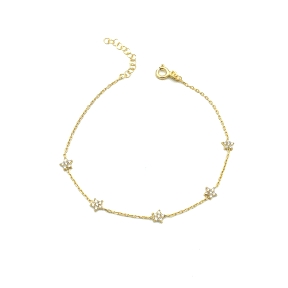 PULSERAS PLATA CIRCONITAS BAÑO ORO                                                                  