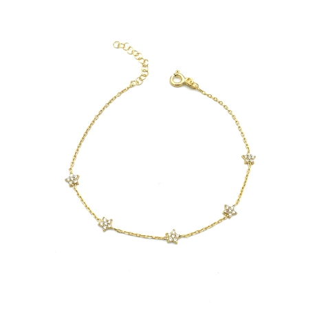 PULSERAS PLATA CIRCONITAS BAÑO ORO                                                                  