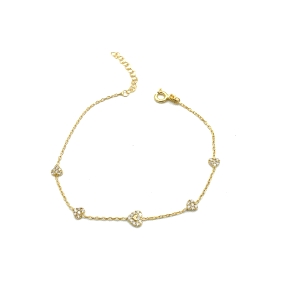 PULSERAS PLATA CIRCONITAS BAÑO ORO                                                                  