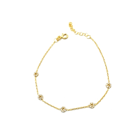 PULSERAS PLATA CIRCONITAS BAÑO ORO                                                                  