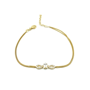 PULSERAS PLATA CIRCONITAS BAÑO ORO                                                                  