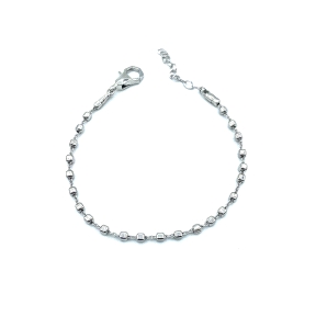 PULSERAS PLATA LISA CUBOS                                                                           