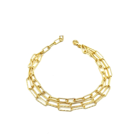 PULSERAS PLATA LISA BAÑO ORO                                                                        