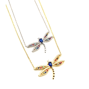 GARGANTILLA PLATA CIRCONITAS COLOR BAÑO                                                             