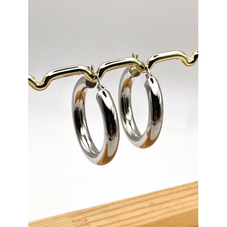 PENDIENTE PLATA ARO 5 MM 3 CM                                                                       