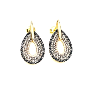 PENDIENTE PLATA CIRCONITAS COLOR BAÑO                                                               