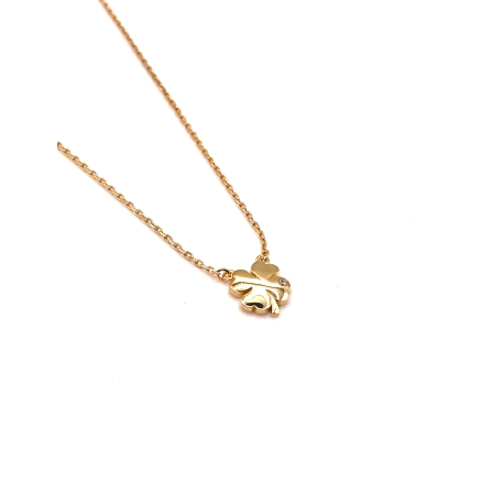 GARGANTILLA PLATA CIRCONITAS BAÑO ORO                                                               