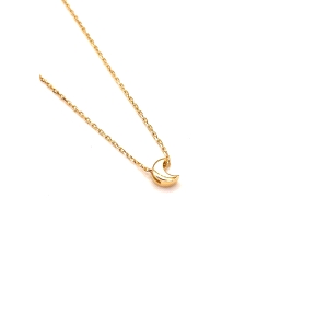 GARGANTILLA PLATA LISA BAÑO ORO                                                                     