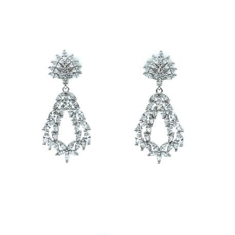 PENDIENTE PLATA CIRCONITAS                                                                          