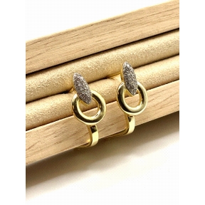 PENDIENTE PLATA CATALAN BICOLOR CIRCONIT                                                            