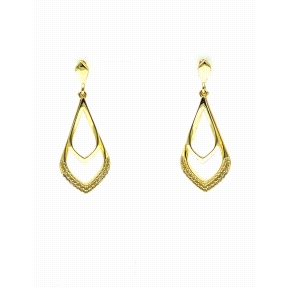 PENDIENTE PLATA CIRCONITAS BAÑO ORO                                                                 