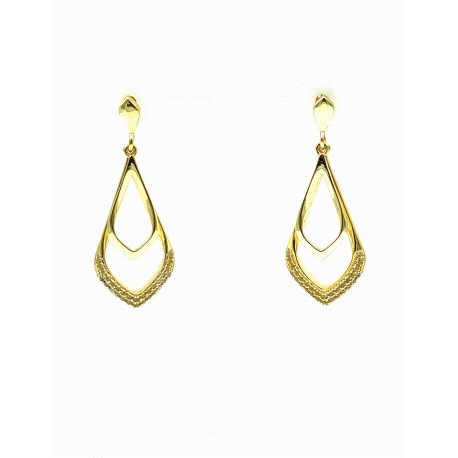 PENDIENTE PLATA CIRCONITAS BAÑO ORO                                                                 