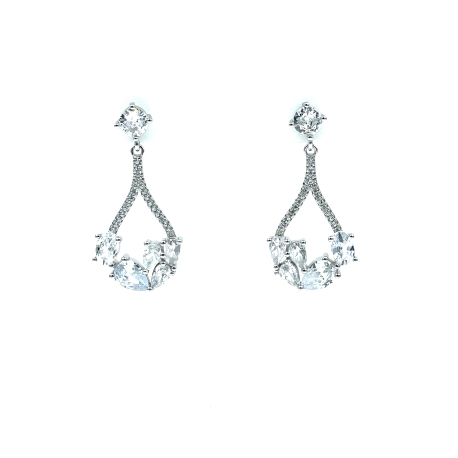 PENDIENTE PLATA CIRCONITAS                                                                          