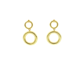 PENDIENTE PLATA LISO DIBUJO BAÑO ORO                                                                