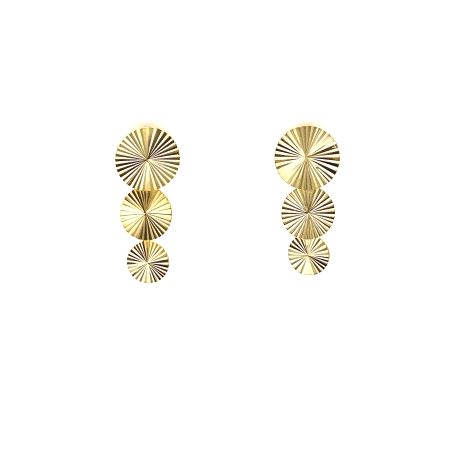 PENDIENTE PLATA LISO DIBUJO BAÑO ORO                                                                