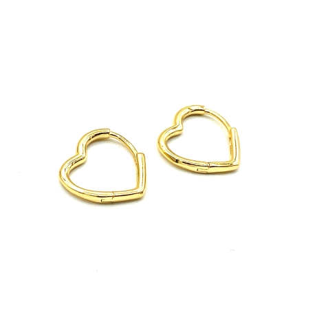 PENDIENTE PLATA ARO LISO BAÑO ORO                                                                   