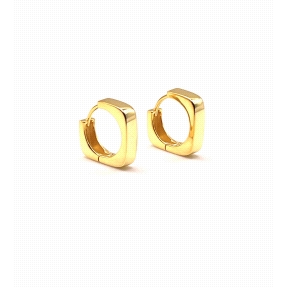 PENDIENTE PLATA ARO LISO BAÑO ORO                                                                   