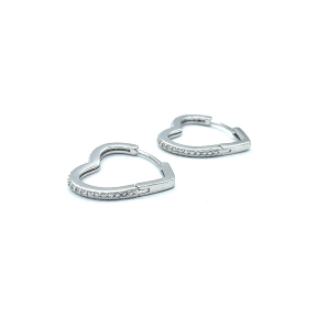 PENDIENTE PLATA CIRCONITAS CORAZON                                                                  