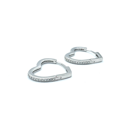 PENDIENTE PLATA CIRCONITAS CORAZON                                                                  