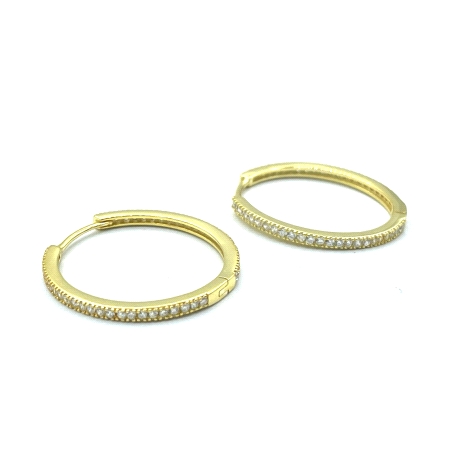 PENDIENTE PLATA ARO 22 MM CIRC. BAÑO ORO                                                            