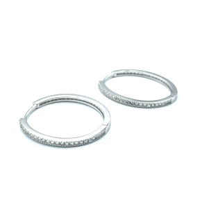 PENDIENTE PLATA ARO 22 MM CIRCONITAS                                                                