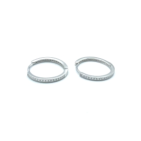 PENDIENTE PLATA ARO 14 MM CIRCONITAS                                                                
