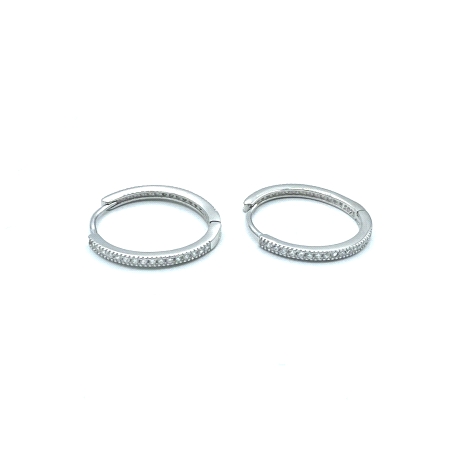 PENDIENTE PLATA ARO 14 MM CIRCONITAS                                                                