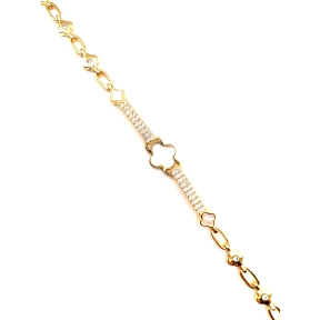 PULSERAS PLATA CIRC. ESMALTE BAÑO ORO                                                               