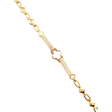 PULSERAS PLATA CIRC. ESMALTE BAÑO ORO                                                               