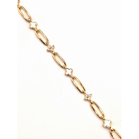 PULSERAS PLATA CIRC. ESMALTE BAÑO ORO                                                               