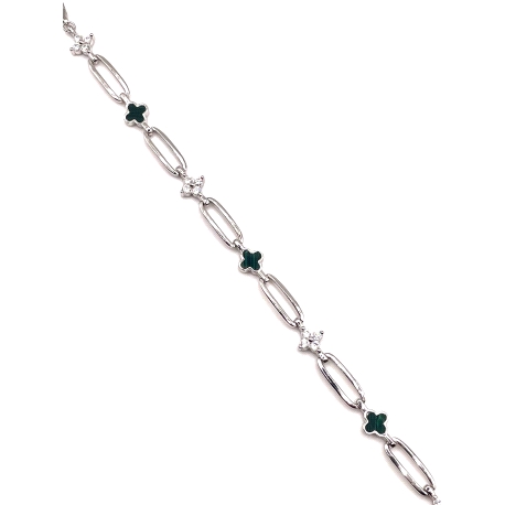 PULSERAS PLATA CIRCONITAS ESMALTE                                                                   