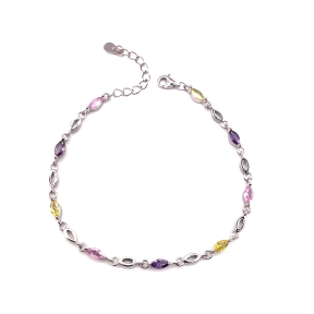 PULSERAS PLATA PIEDRAS COLOR                                                                        