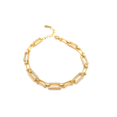 PULSERAS PLATA CIRCONITAS BAÑO ORO                                                                  