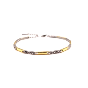 PULSERAS PLATA BICOLOR CIRCONITAS                                                                   