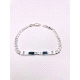 PULSERAS PLATA BARBADA 2 PLACAS                                                                     