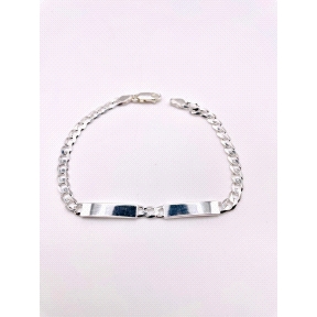 PULSERAS PLATA BARBADA 2 PLACAS                                                                     
